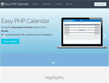 Tablet Screenshot of easyphpcalendar.com